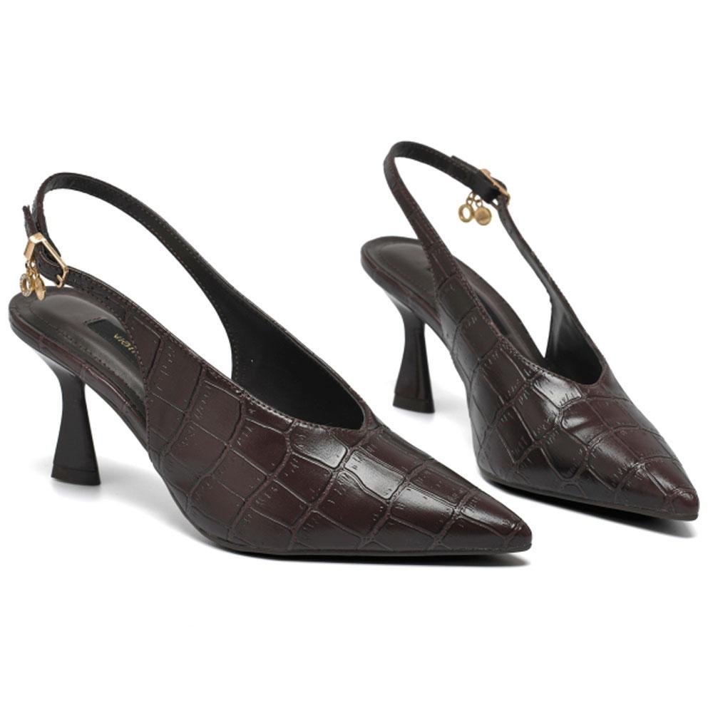Scarpin de Salto Feminino Via Marte Marrom 2