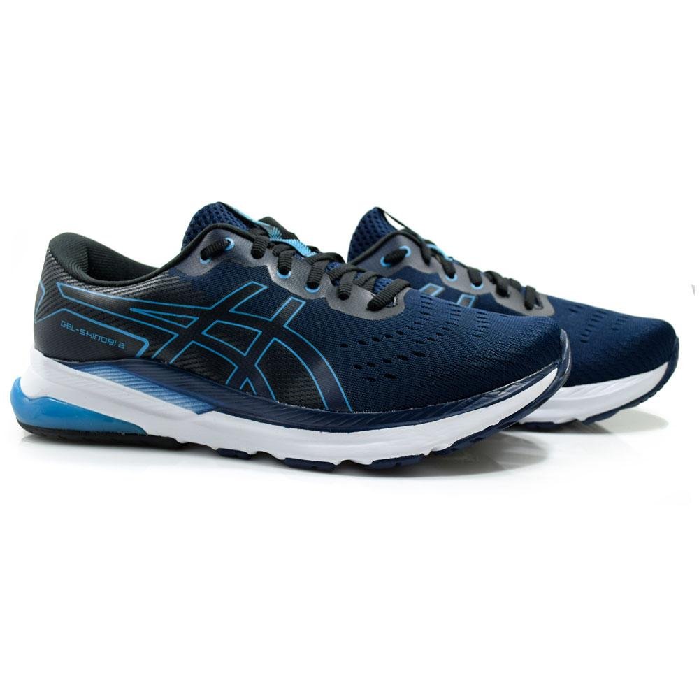 Tênis Masculino Asics Shinobi 2 1011B818.402 Azul 2