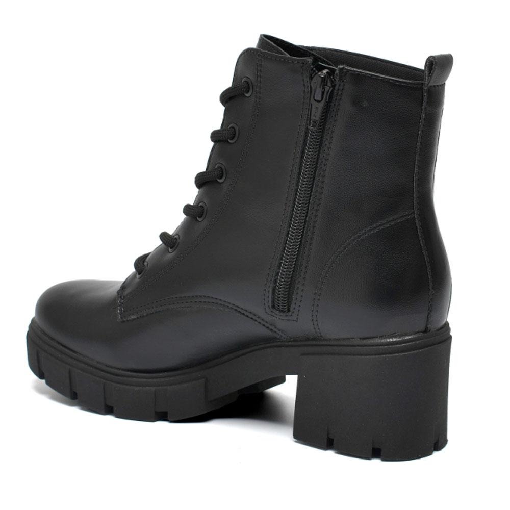 Coturno de Salto Bloco Feminino Via Marte 001-005-01 Preto 4