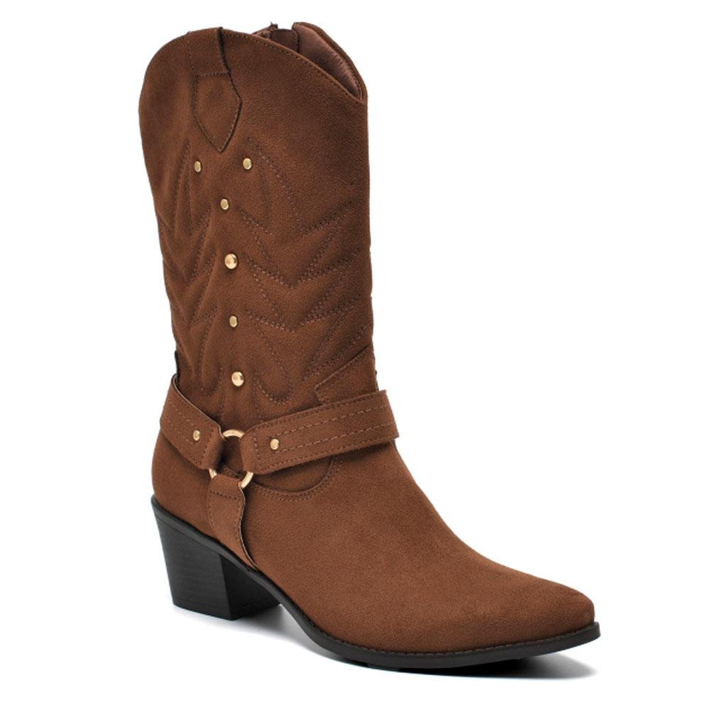 Bota Texana de Cano Médio Feminina Via Marte 090-013-01