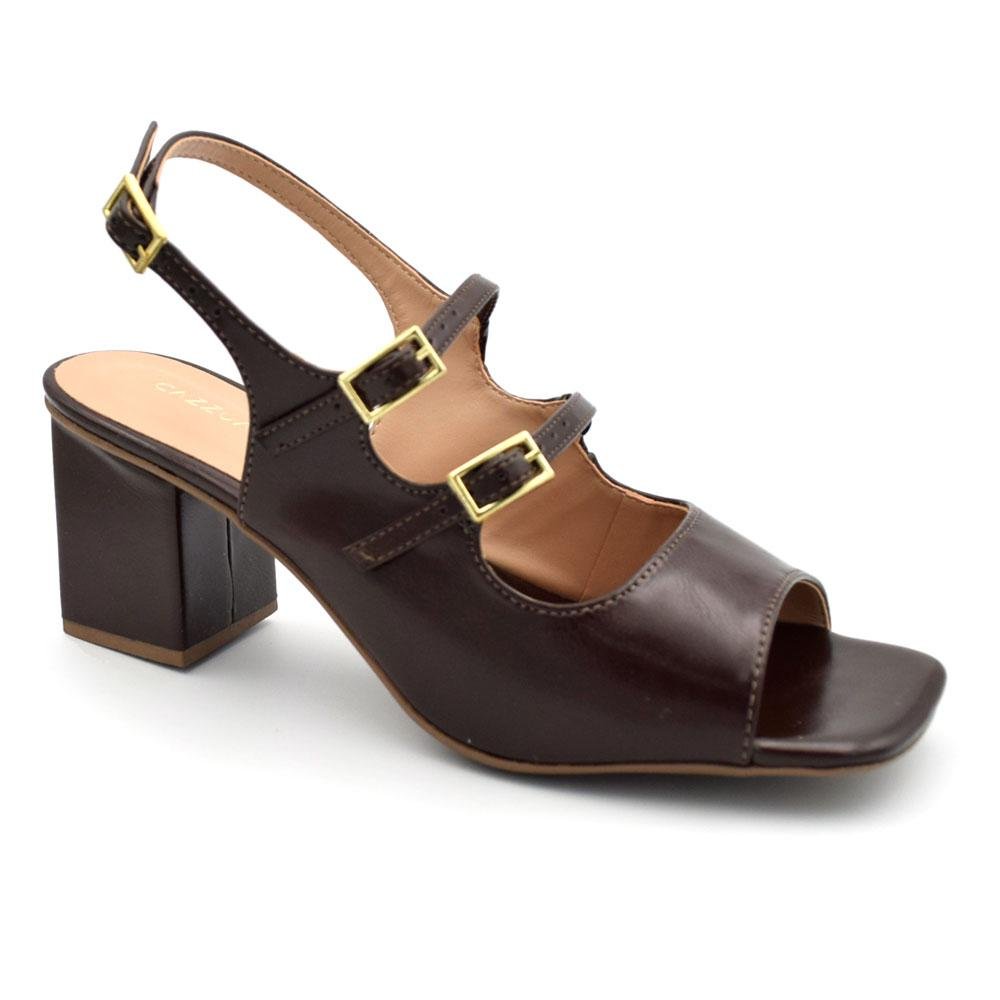 Sandália de Salto Bloco Feminina Cazzualen 74151