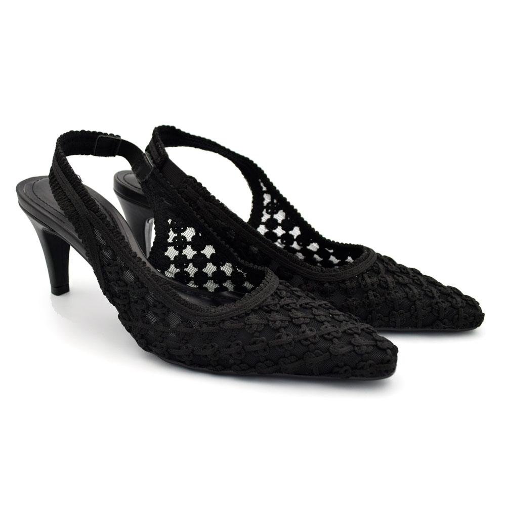 Scarpin Slingback Feminino Suzzara 434001 Preto 2
