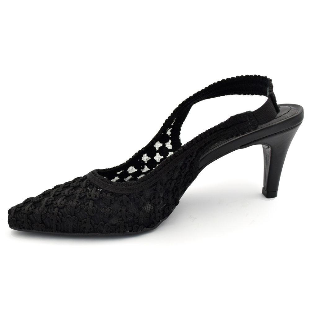 Scarpin Slingback Feminino Suzzara 434001 Preto 5