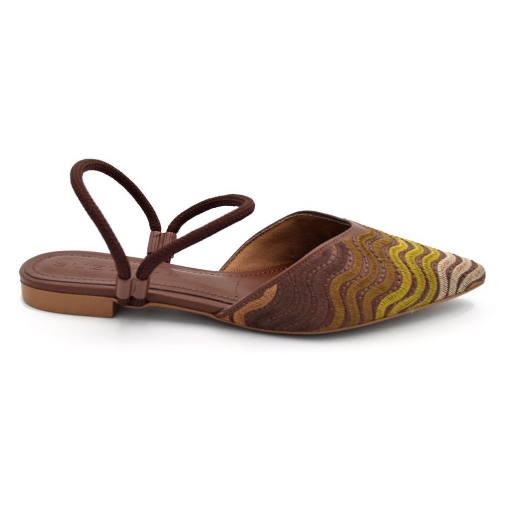 Sapatilha Slingback Feminina Suzzara 373359 Marrom 3