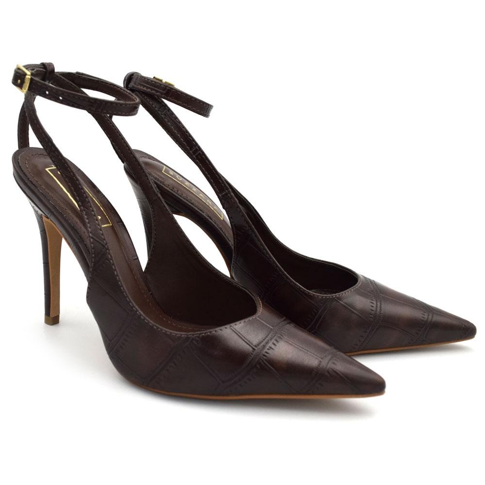 Scarpin de Salto Feminino Suzzara 71000-07 Marrom 2