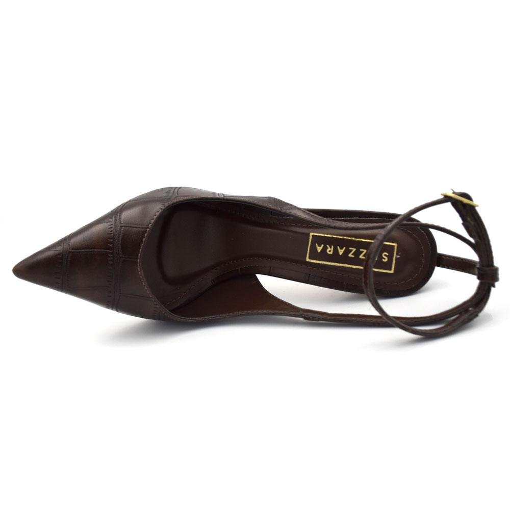 Scarpin de Salto Feminino Suzzara 71000-07 Marrom 6