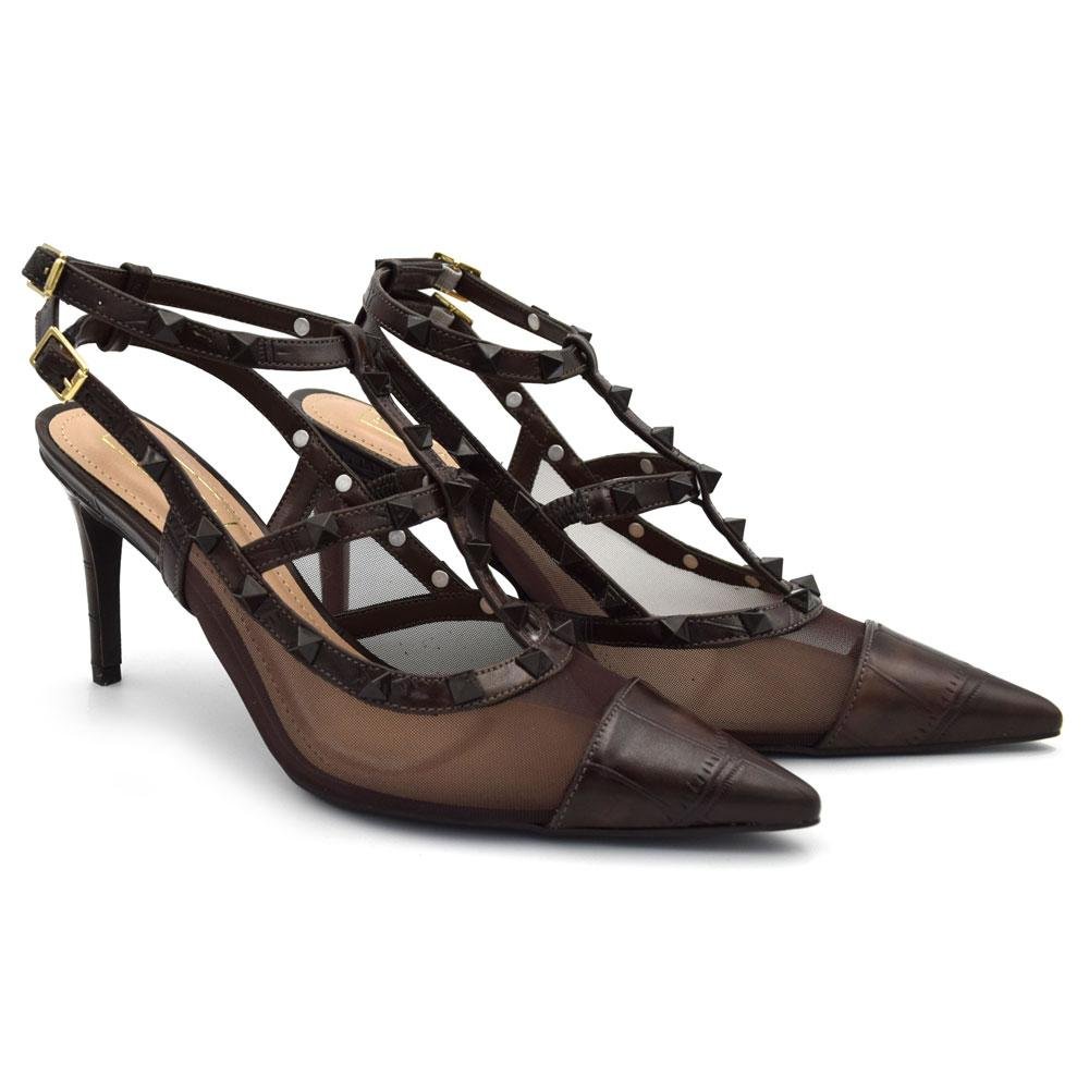 Scarpin de Salto Feminino Suzzara 21001-05 Marrom 2