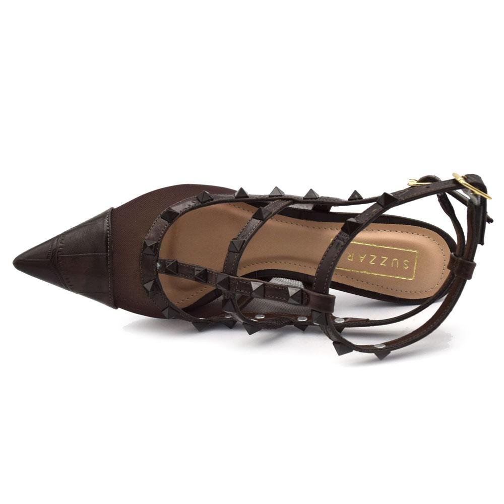 Scarpin de Salto Feminino Suzzara 21001-05 Marrom 6