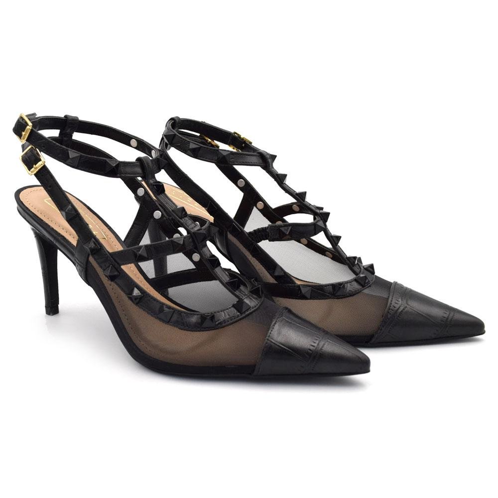 Scarpin de Salto Feminino Suzzara 21001-05 Preto 2