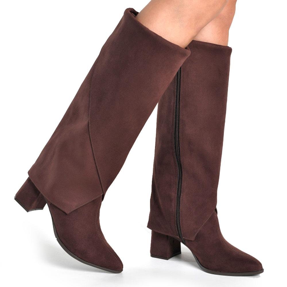 Bota de Lapela e Cano Alto Via Marte Marrom 2