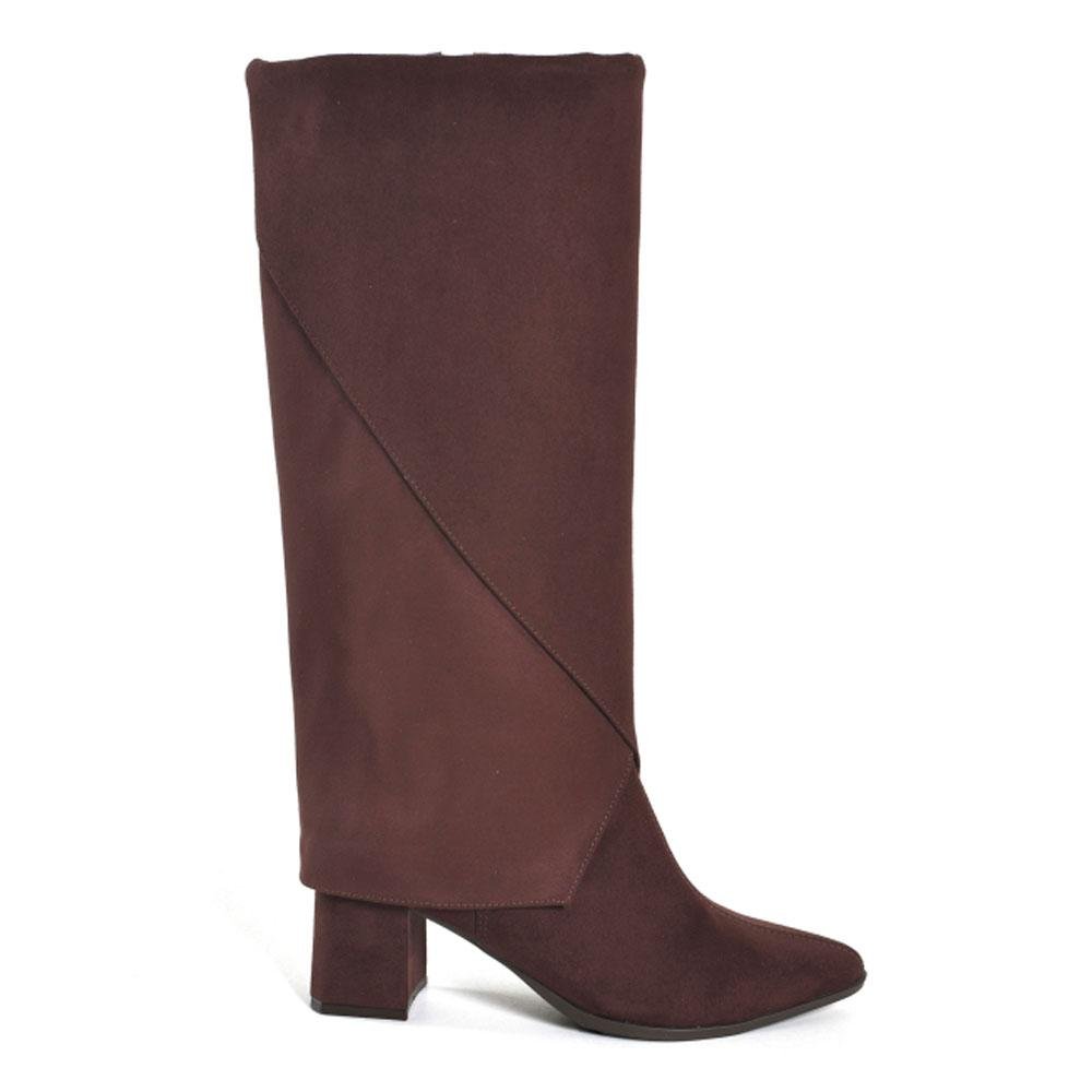 Bota de Lapela e Cano Alto Via Marte Marrom 3