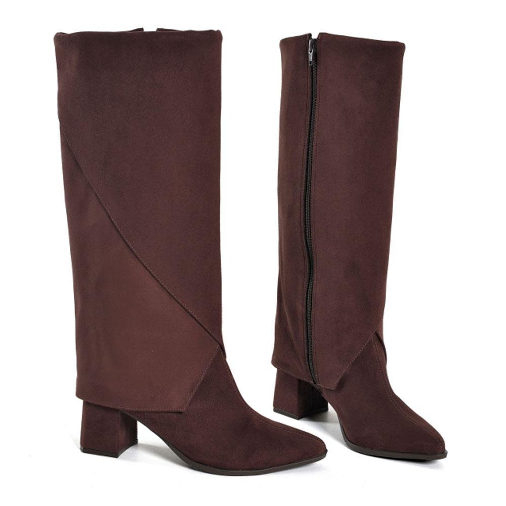 Bota de Lapela e Cano Alto Via Marte Marrom 5