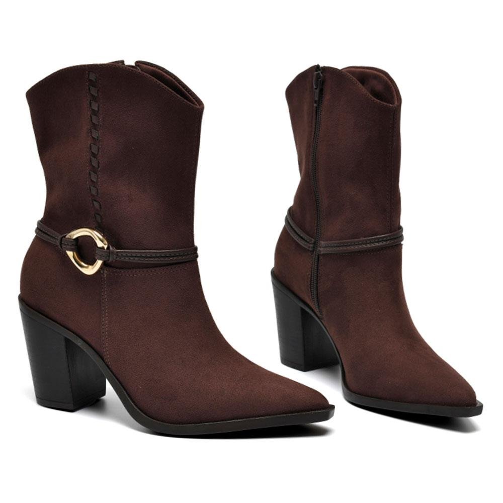 Bota Texana Feminina Via Marte Marrom 5