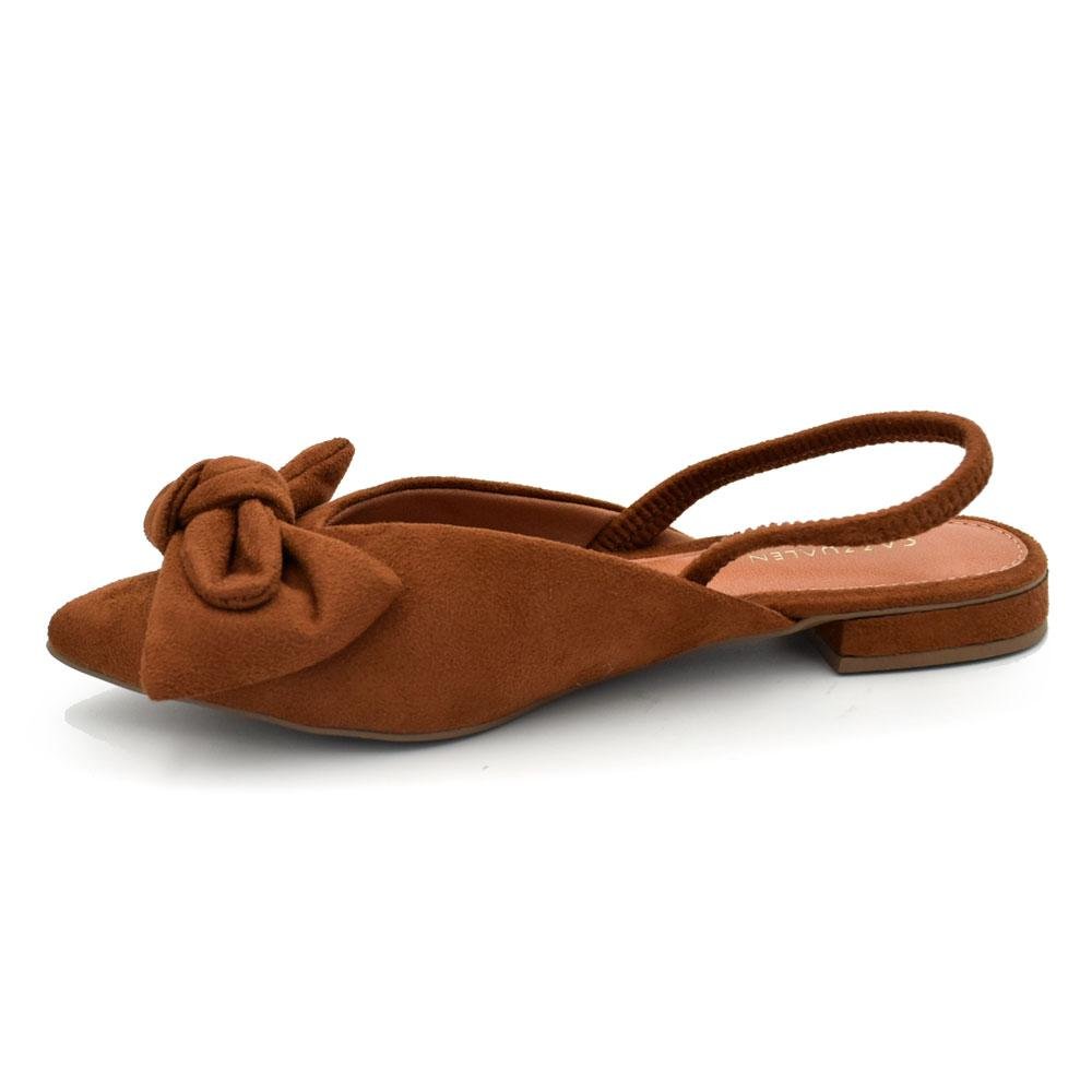 Sapatilha Slingback Feminina Cazzualen Marrom 5