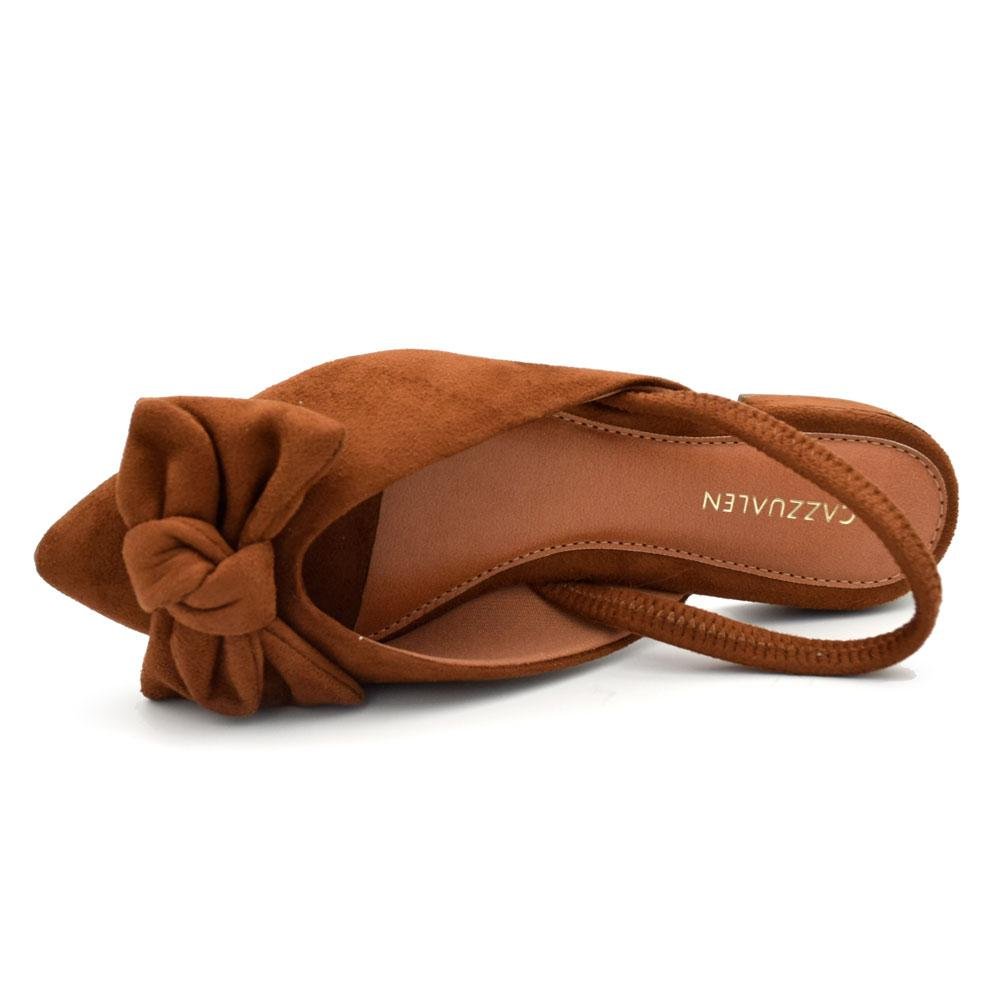 Sapatilha Slingback Feminina Cazzualen Marrom 6