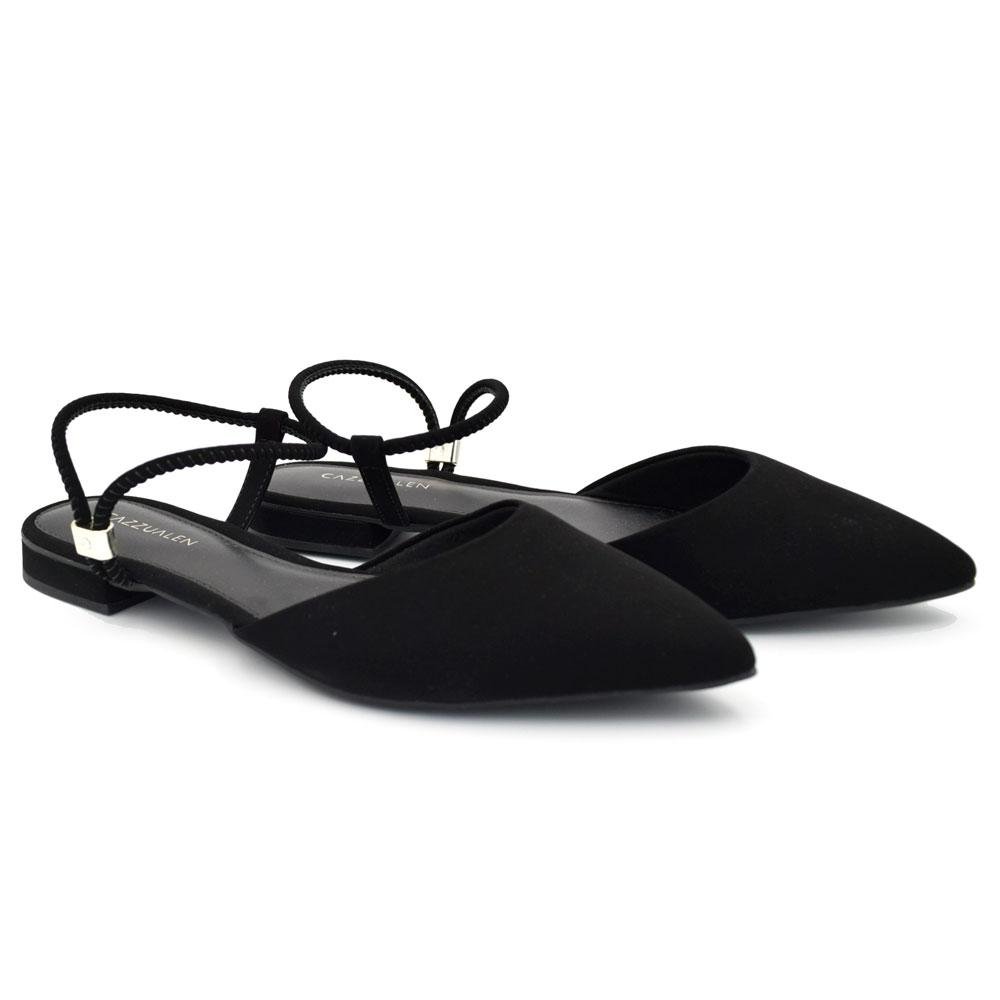 Sapatilha Slingback Feminina Cazzualen Preto 2