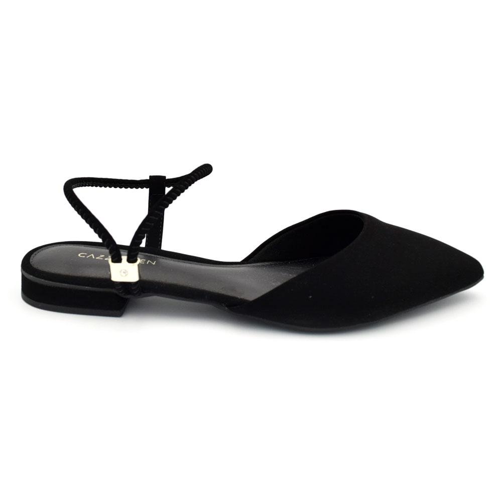 Sapatilha Slingback Feminina Cazzualen Preto 3