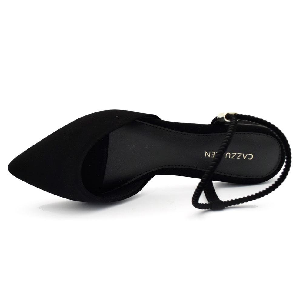 Sapatilha Slingback Feminina Cazzualen Preto 6