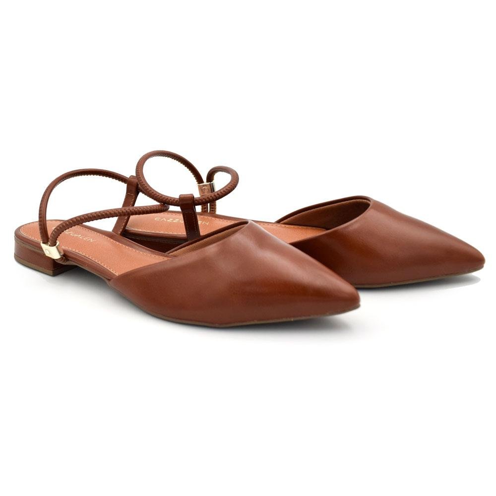 Sapatilha Slingback Feminina Cazzualen Marrom 2