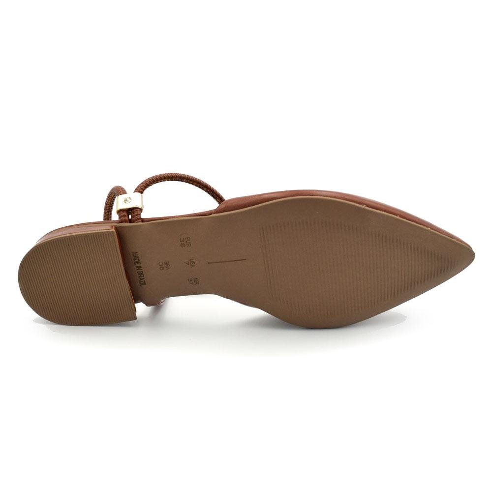 Sapatilha Slingback Feminina Cazzualen Marrom 7