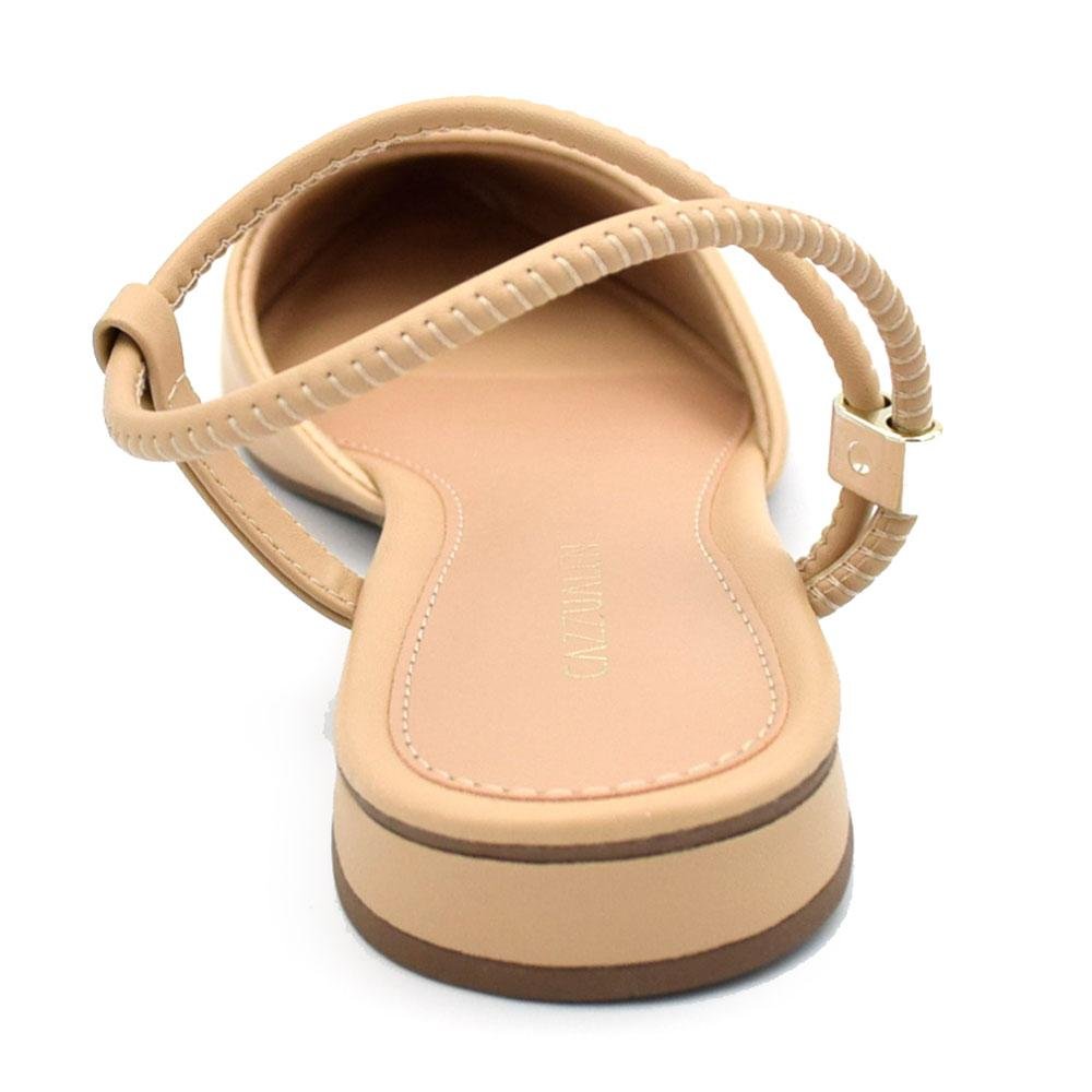 Sapatilha Slingback Feminina Cazzualen Bege 4