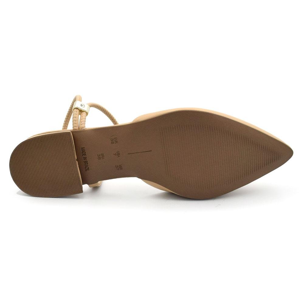 Sapatilha Slingback Feminina Cazzualen Bege 7