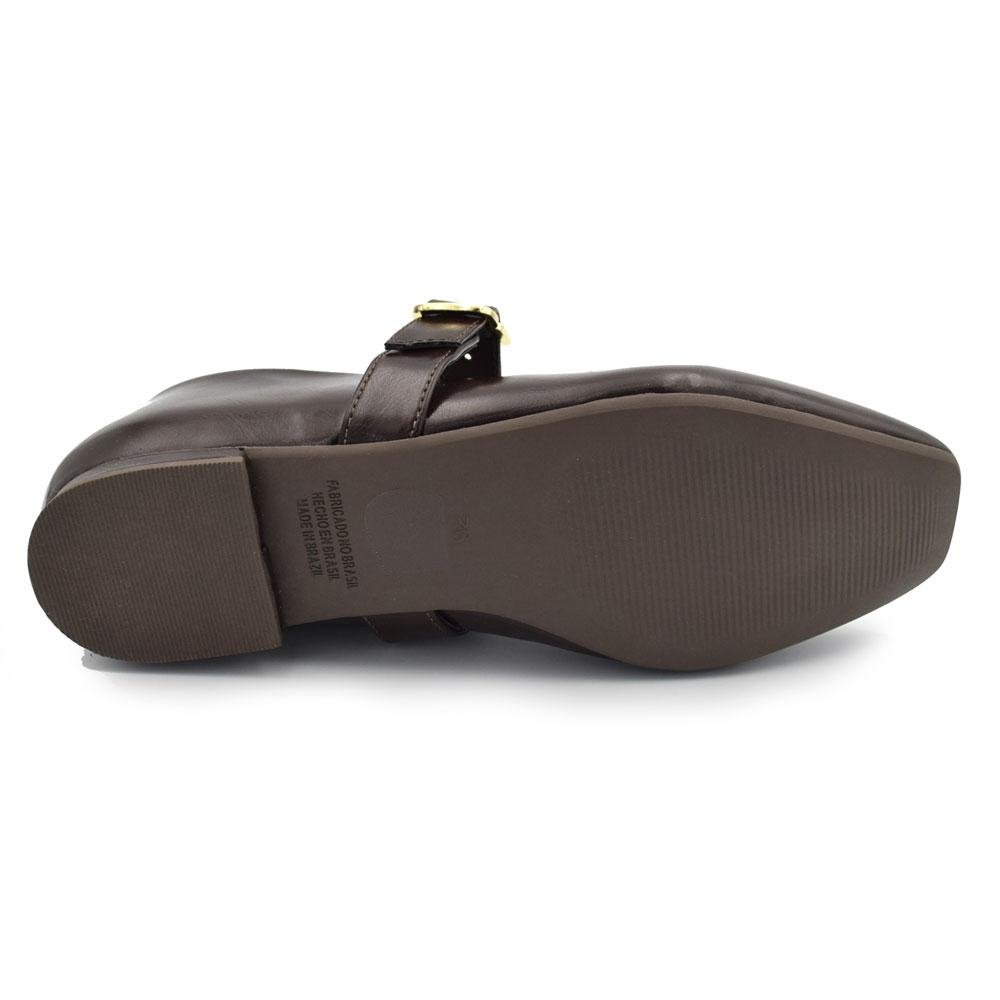 Sapatilha Mary Jane Feminina Cazzualen 58.059 Marrom 7