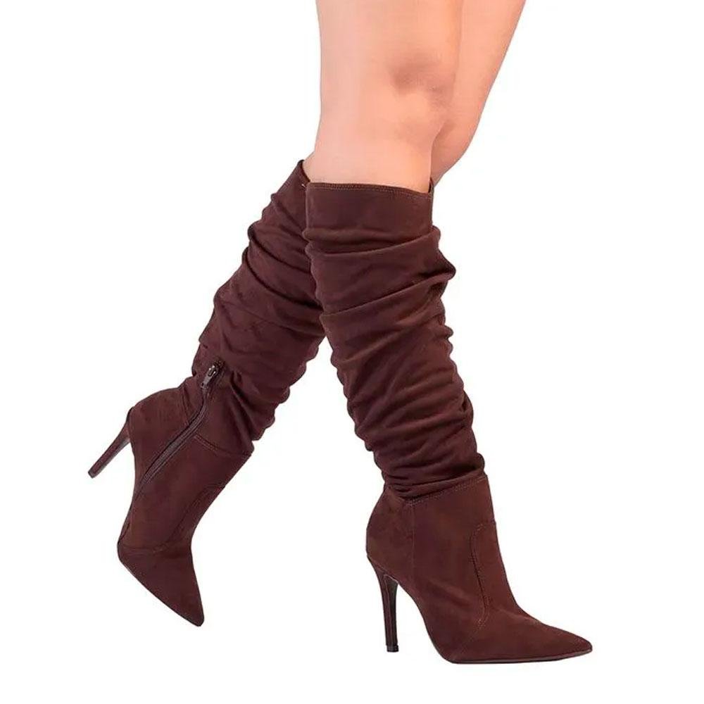 Bota Slouchy Feminina Cazzualen T6126-154 Marrom 2