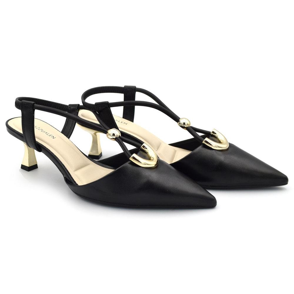 Scarpin Slingback Feminino Cazzualen T3814-395 Preto 2
