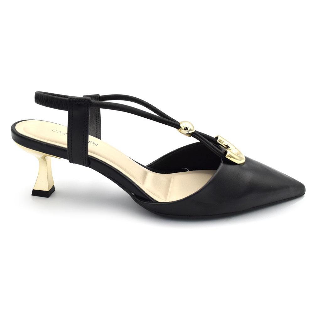 Scarpin Slingback Feminino Cazzualen T3814-395 Preto 3