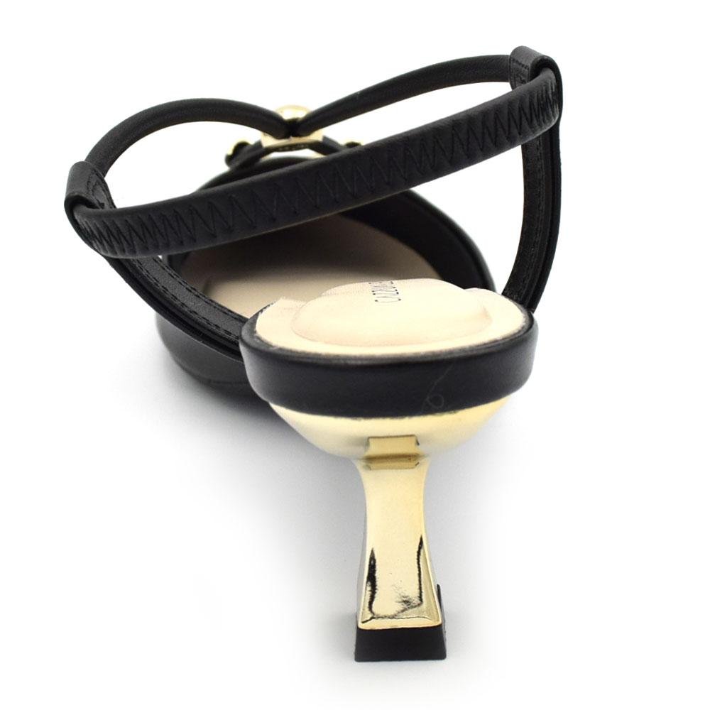 Scarpin Slingback Feminino Cazzualen T3814-395 Preto 4