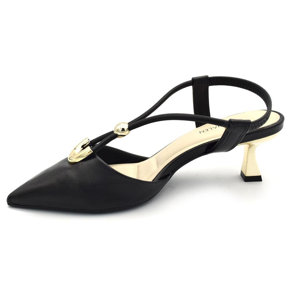 Scarpin Slingback Feminino Cazzualen T3814-395 Preto 5