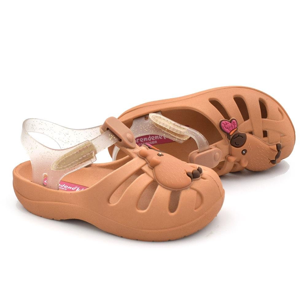 Babuche de Menina Grendene Capivara 23488 Marrom 2