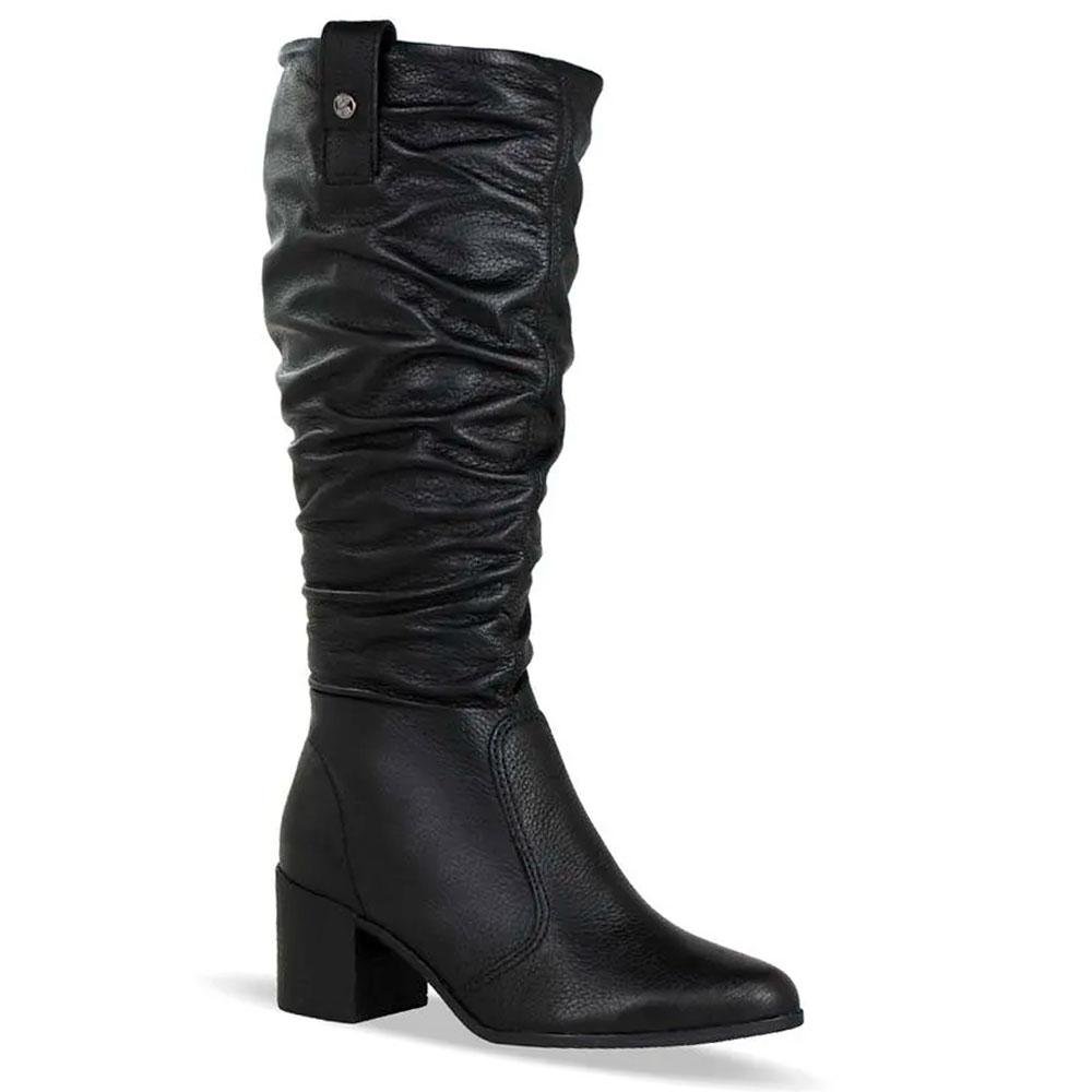 Bota Slouchy de Couro e Cano Alto Bottero 346920