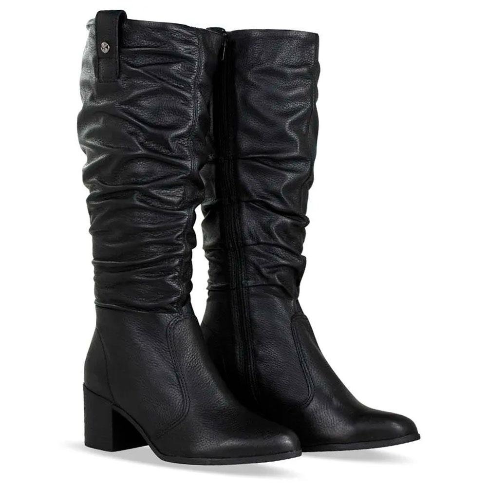 Bota Slouchy de Couro e Cano Alto Bottero 346920 Preto 3