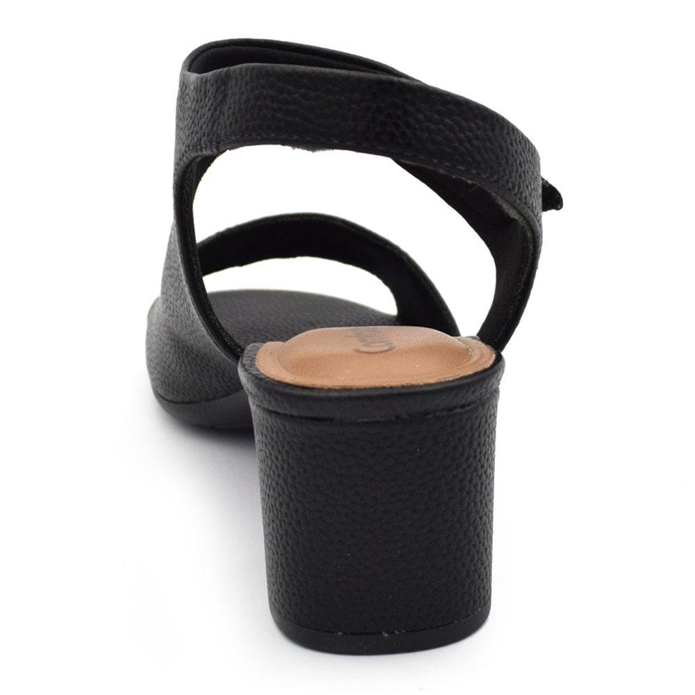 Sandália de Salto Bloco Feminina Comfortflex 2657305 Preto 4