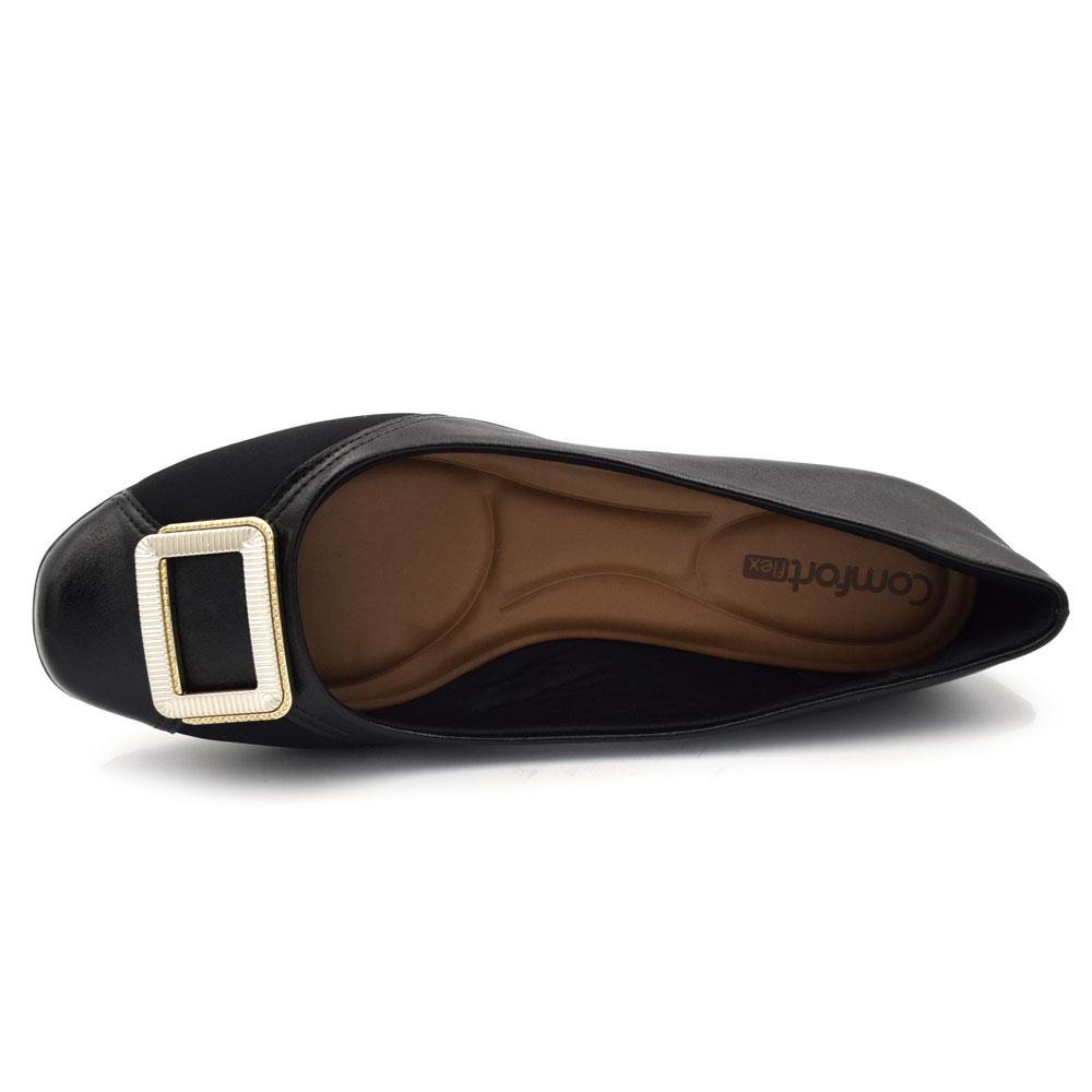 Sapatilha Anabela Feminina Comfortflex 2694303 Preto 6