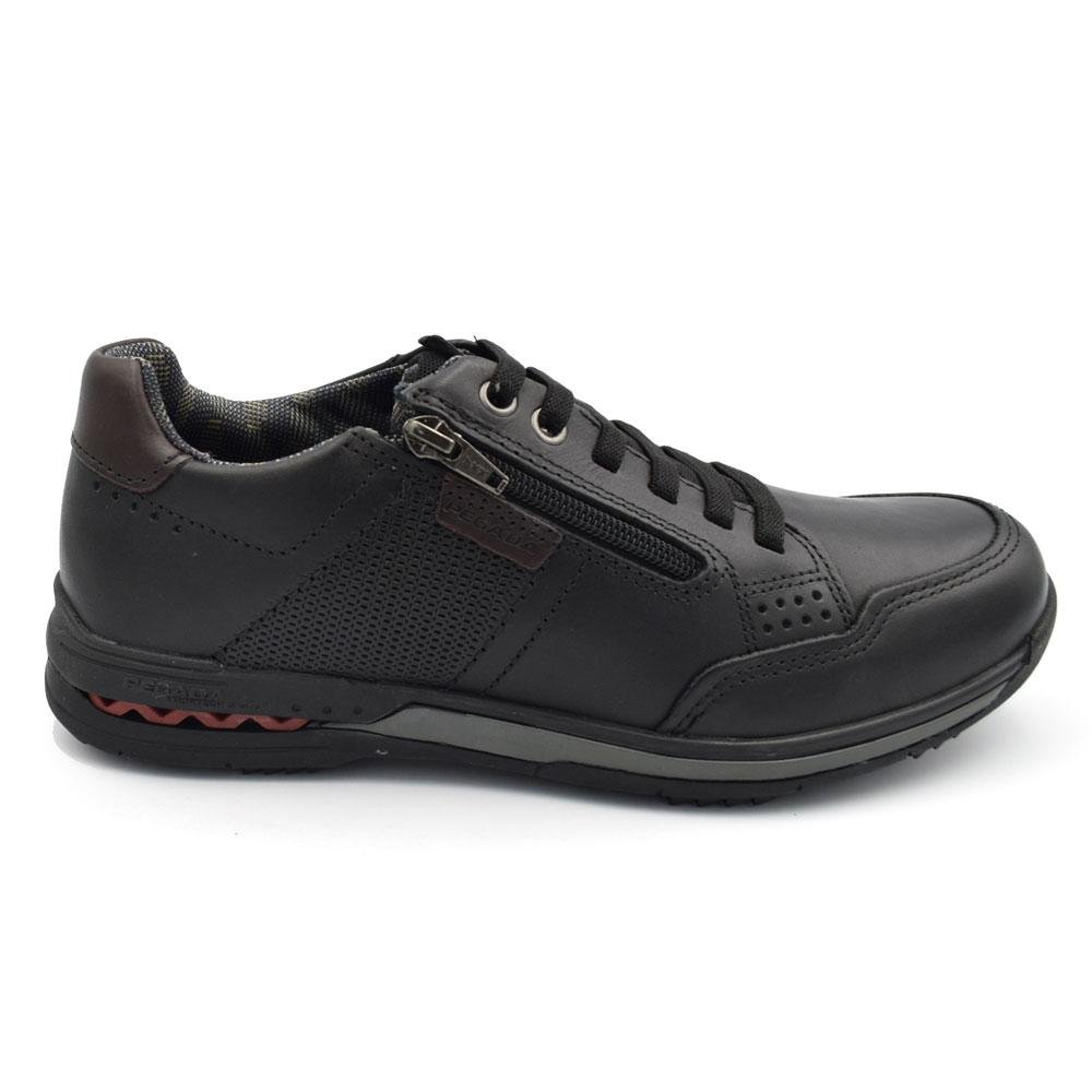 Sapatênis de Couro Masculino Pegada Preto 3