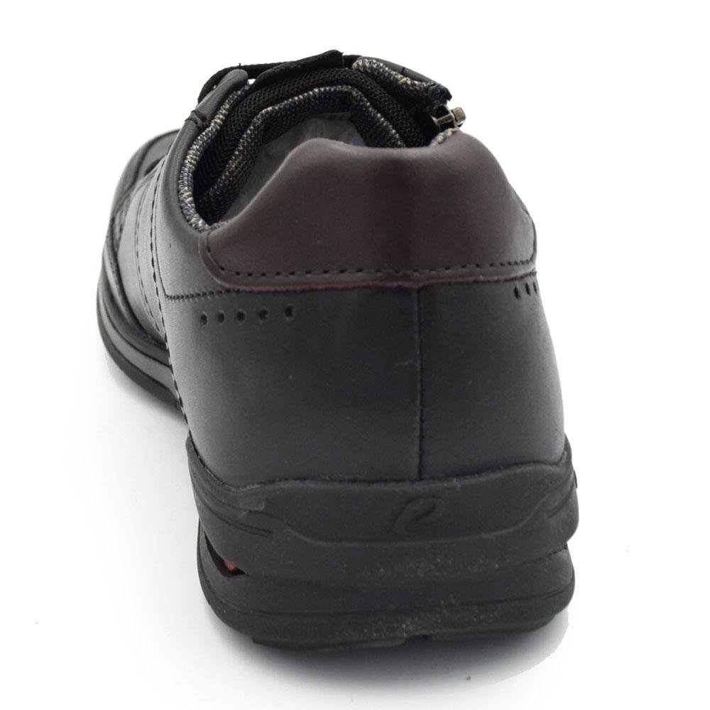 Sapatênis de Couro Masculino Pegada Preto 4