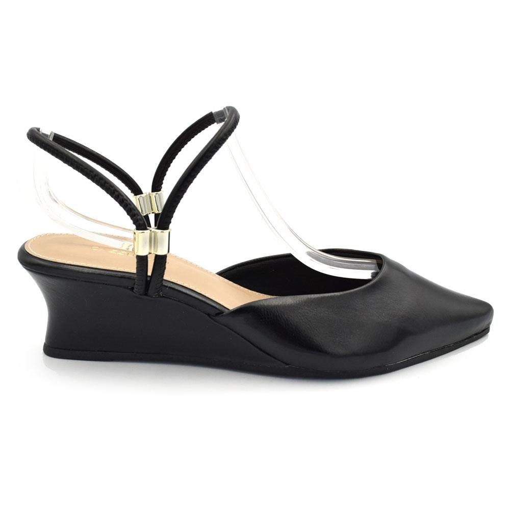 Scarpin Anabela Slingback Cazzualen 33.1148 Preto 3