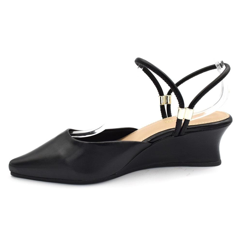 Scarpin Anabela Slingback Cazzualen 33.1148 Preto 5