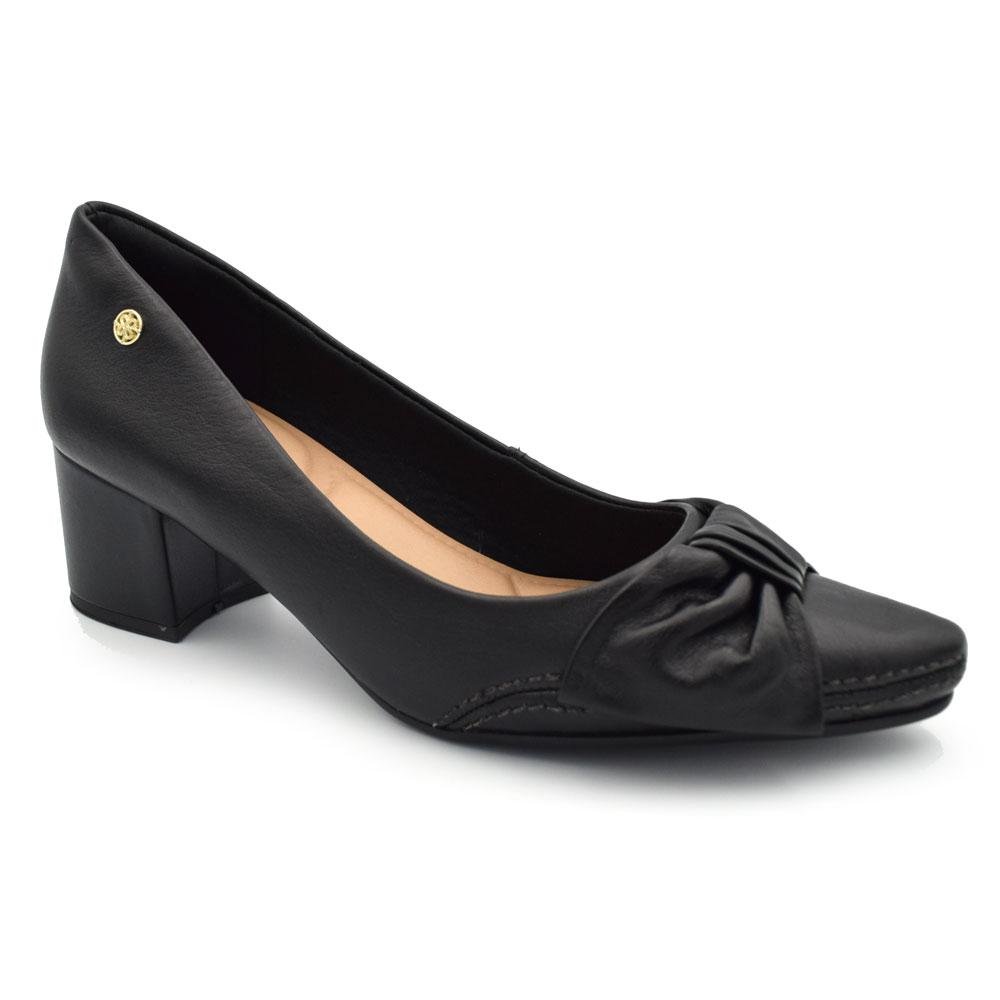 Scarpin de Couro e Salto Bloco Ramarim 2662103