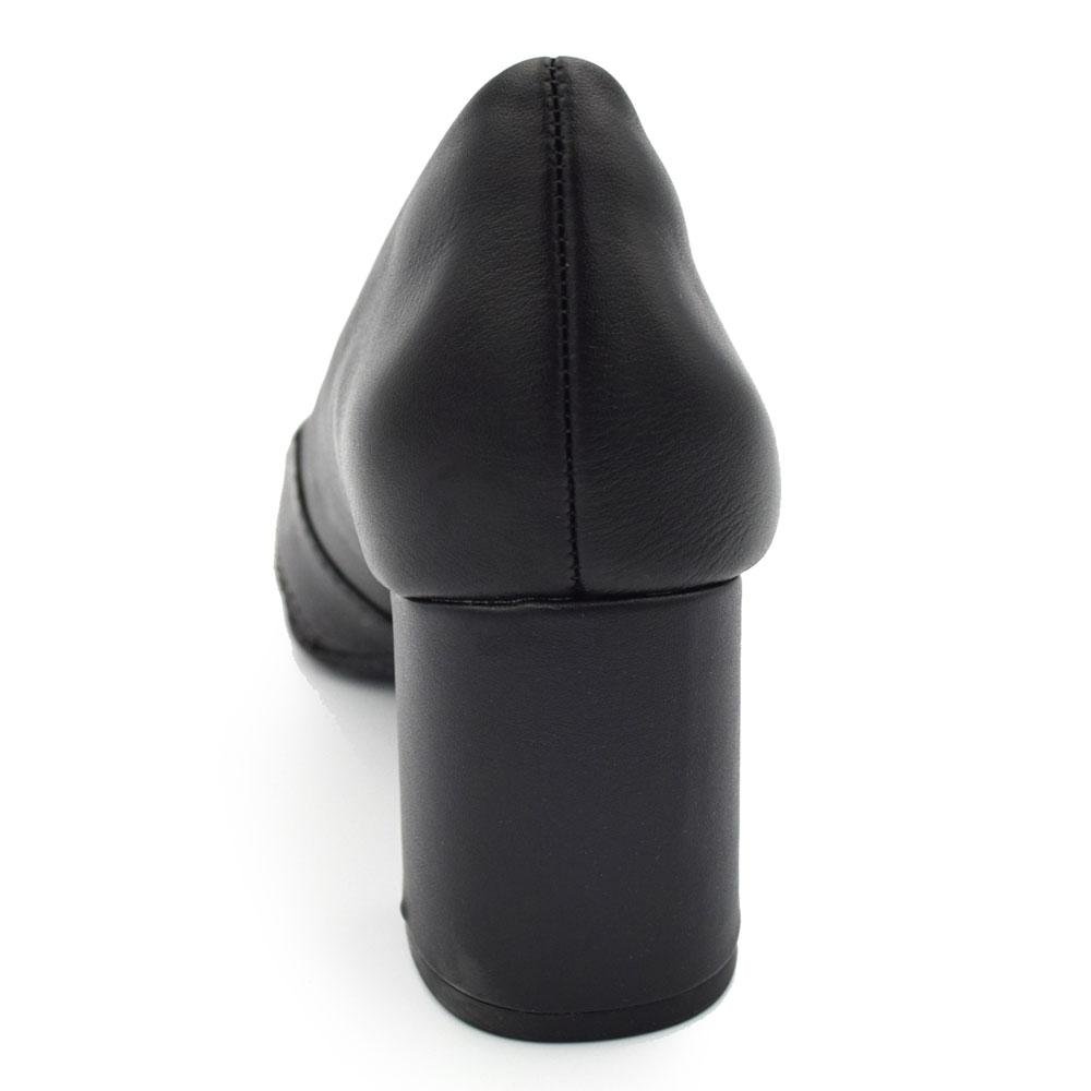 Scarpin de Couro e Salto Bloco Ramarim 2664103 Preto 4