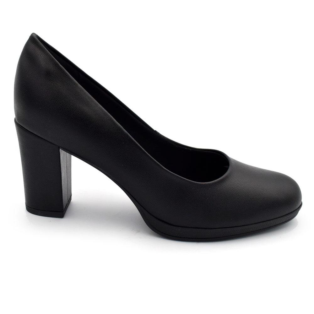Scarpin de Salto Bloco Feminino Piccadilly 130185 Preto 3