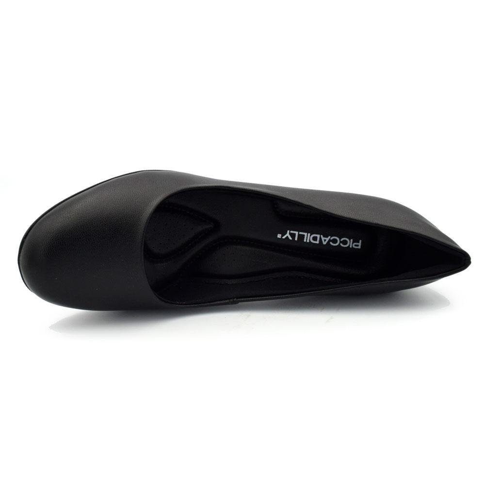 Scarpin de Salto Bloco Feminino Piccadilly 130185 Preto 6
