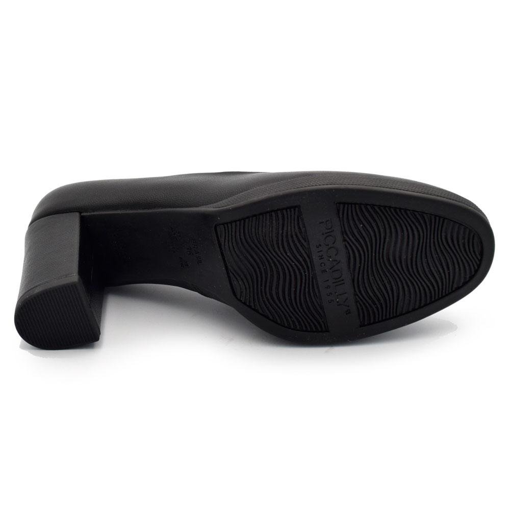 Scarpin de Salto Bloco Feminino Piccadilly 130185 Preto 7