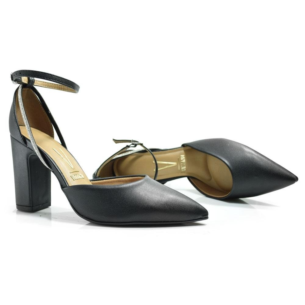 Scarpin de Salto Bloco Feminino Vizzano 1285.449.27850 Preto 2