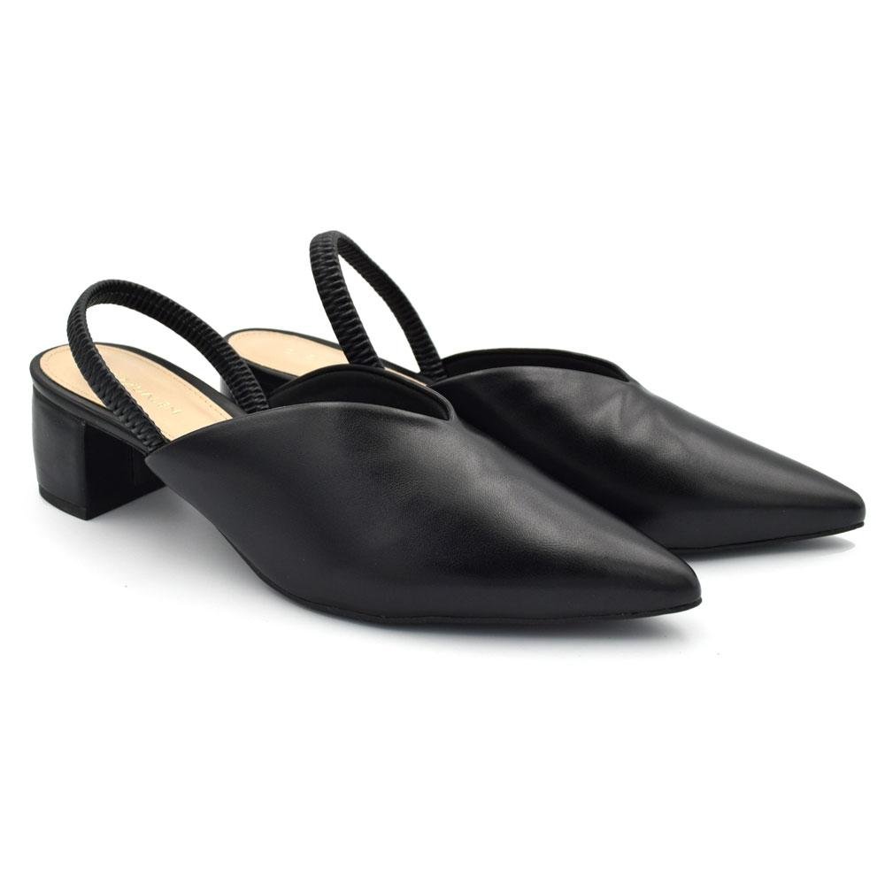 Scarpin Slingback Feminino Cazzualen 53.147 Preto 2