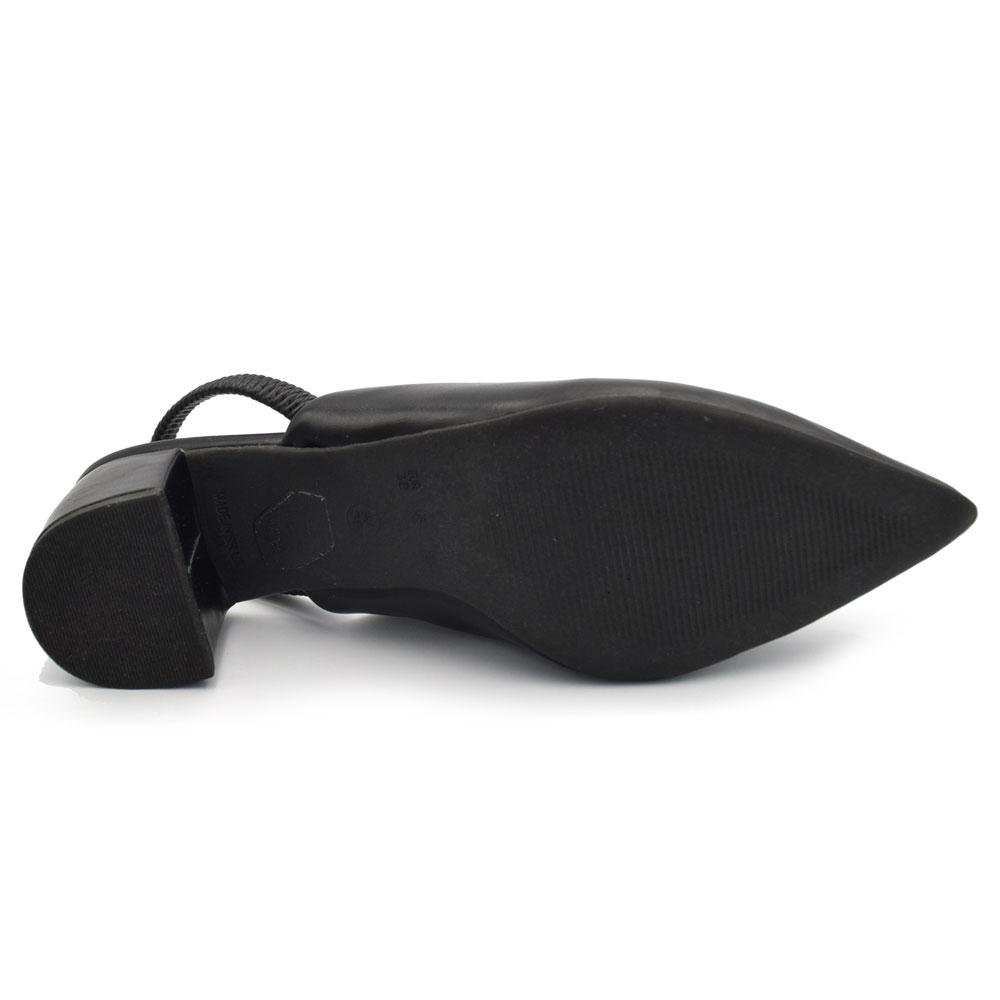 Scarpin Slingback Feminino Cazzualen 53.147 Preto 7