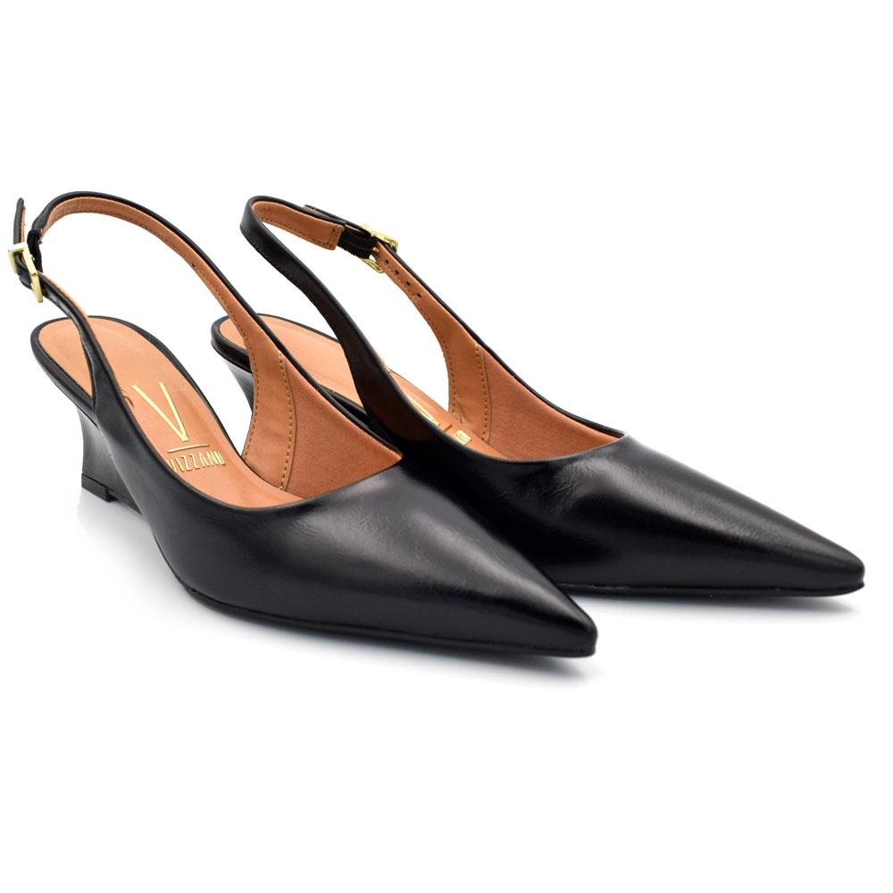Scarpin Slingback Anabela Vizzano 1483.101.31310 Preto 2